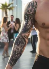 Mekanik Dövme Geçici Tattoo