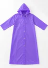 Mor Renk Kapüşonlu Unisex Yetişkin Yağmurluk
