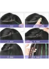 Mor Renk Simli Yan Postiş Hair Tinsel Shiny Hair (50 Cm)