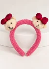 Pembe  Renk Ayıcık Figürlü Peluş Taç