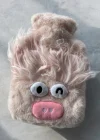 Pembe Renk Canavar Figürlü Peluş Sıcak Su Torbası