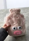 Pembe Renk Canavar Figürlü Peluş Sıcak Su Torbası
