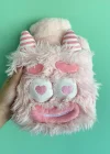 Pembe Renk Canavar Figürlü Peluş Sıcak Su Torbası