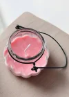Pembe Renk Gül Kokulu Mum