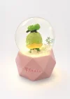 Pembe Renk Kaktüs Figürlü Işıklı Mini Kar Küresi