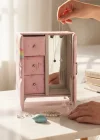 Pembe Renk Karışık Figürlü Takı Dolabı/Organizer