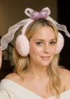Pembe Renk Kurdele Figürlü Peluş Kulaklık