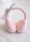 Pembe Renk Kurdele Figürlü Peluş Kulaklık