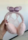 Pembe Renk Kurdele Figürlü Peluş Kulaklık
