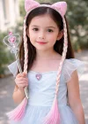 Pembe Renk Taç/Asa Set