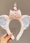 Pembe Renk Unicorn Figürlü Peluş Taç