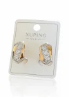 Rose Gold Renk Taşlı Xuping Küpe (Çift)