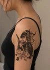 Samuray Kızı Geçici Dövme Tattoo