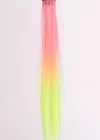 Sarı Ve Pembe Renk Simli Yan Postiş (50cm)