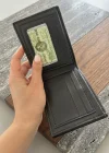 Siyah Renk Deri Erkek Kartlık/Cüzdan