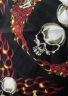 Siyah Renk Kurukafa Figürlü Bandana