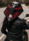 Siyah Renk Kurukafa Figürlü Bandana
