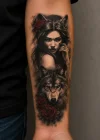 Tilki Ve Kurt Geçici Dövme Tattoo