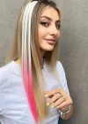 Yan Çıt Çıt Postiş / 2 Renk Ombre / 50 Cm