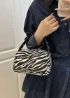 Zebra Desenli Makyaj Çantası