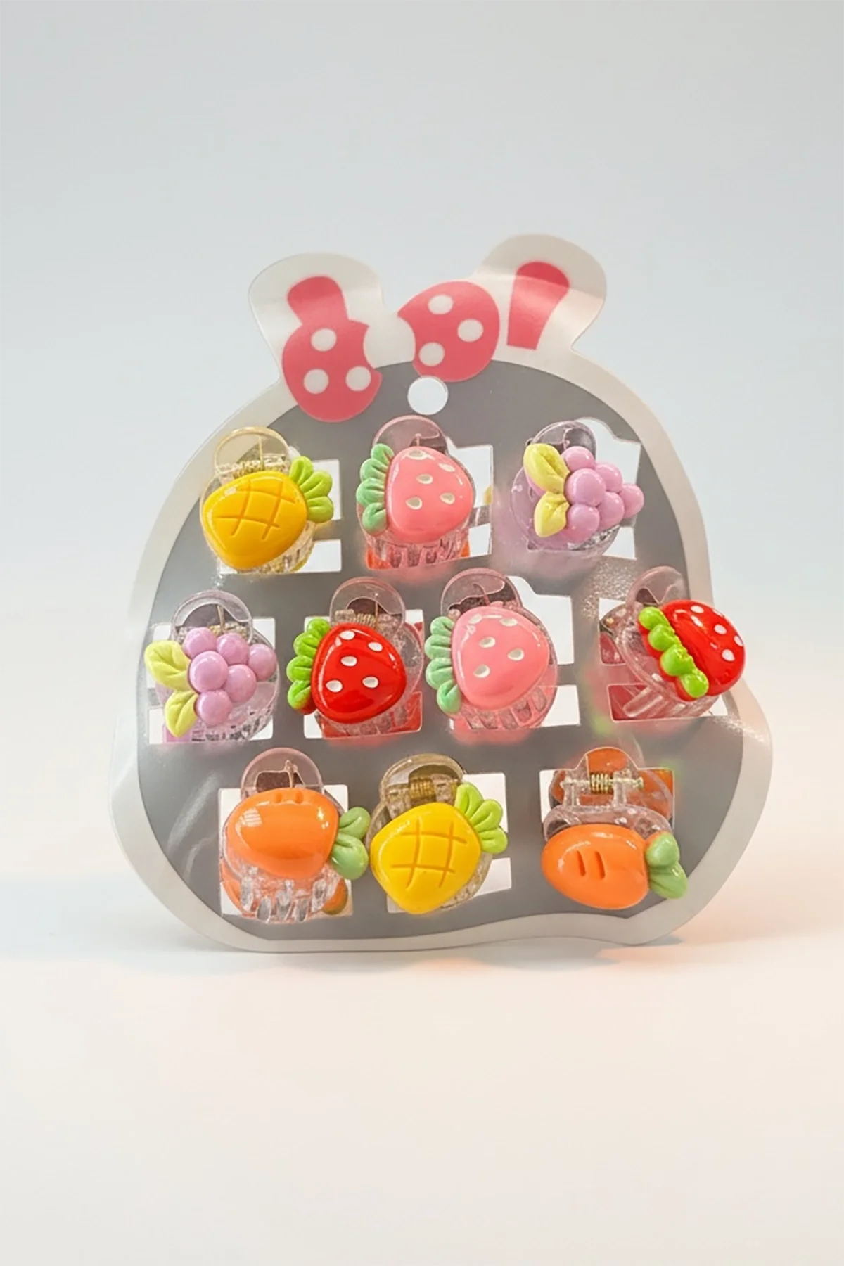 10lu Karışık Figürlü Mini Mandal Toka Set