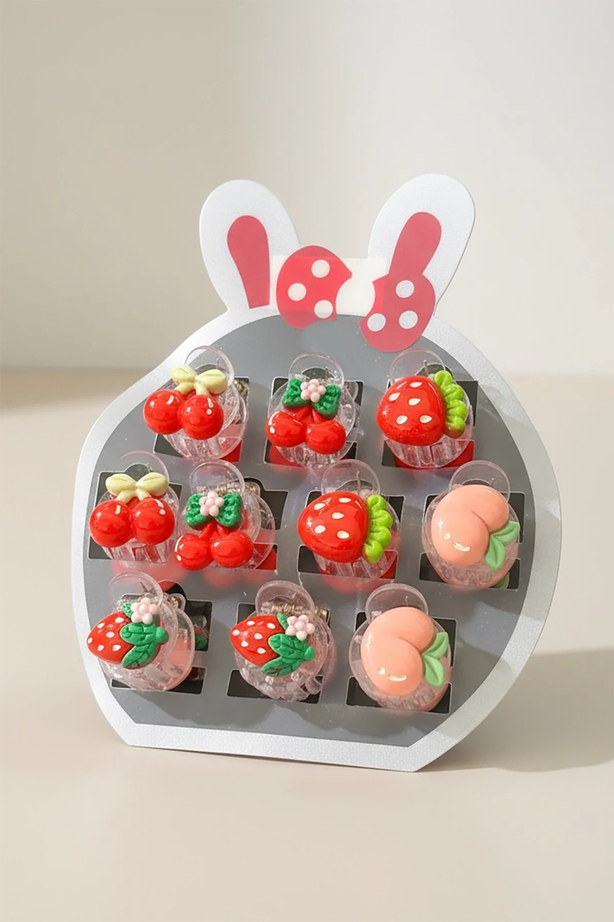 10lu Karışık Figürlü Mini Mandal Toka Set