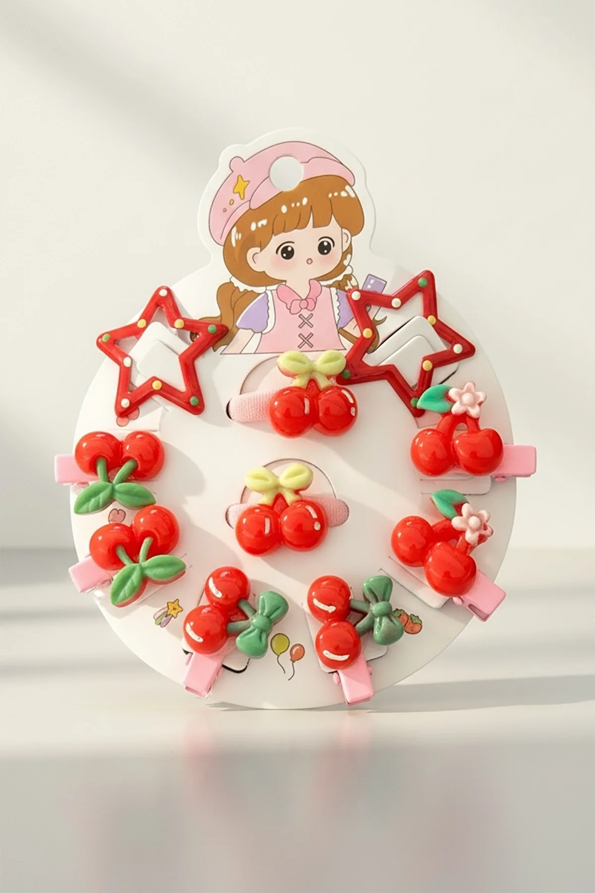 10lu Karışık Figürlü Mini Toka Set