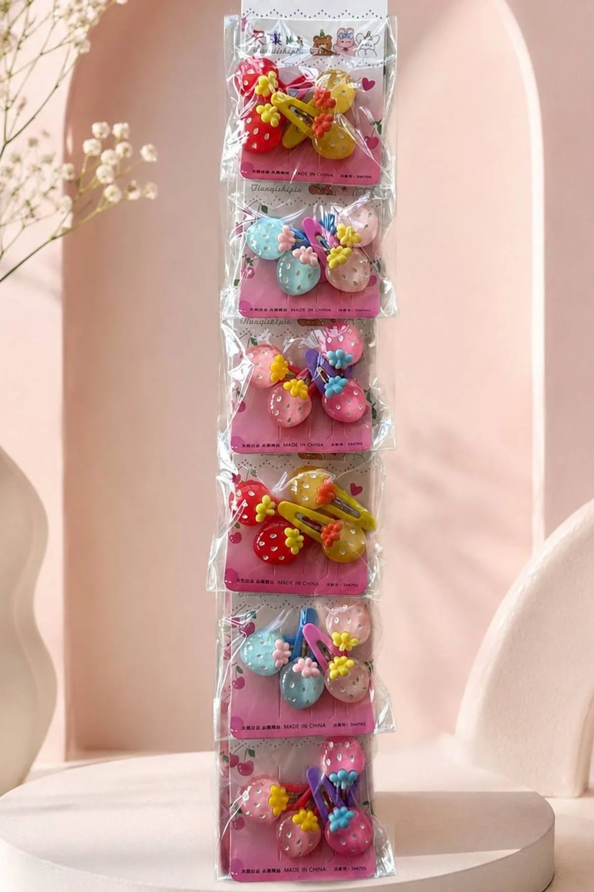24lü Karışık Renk Yan Toka Set