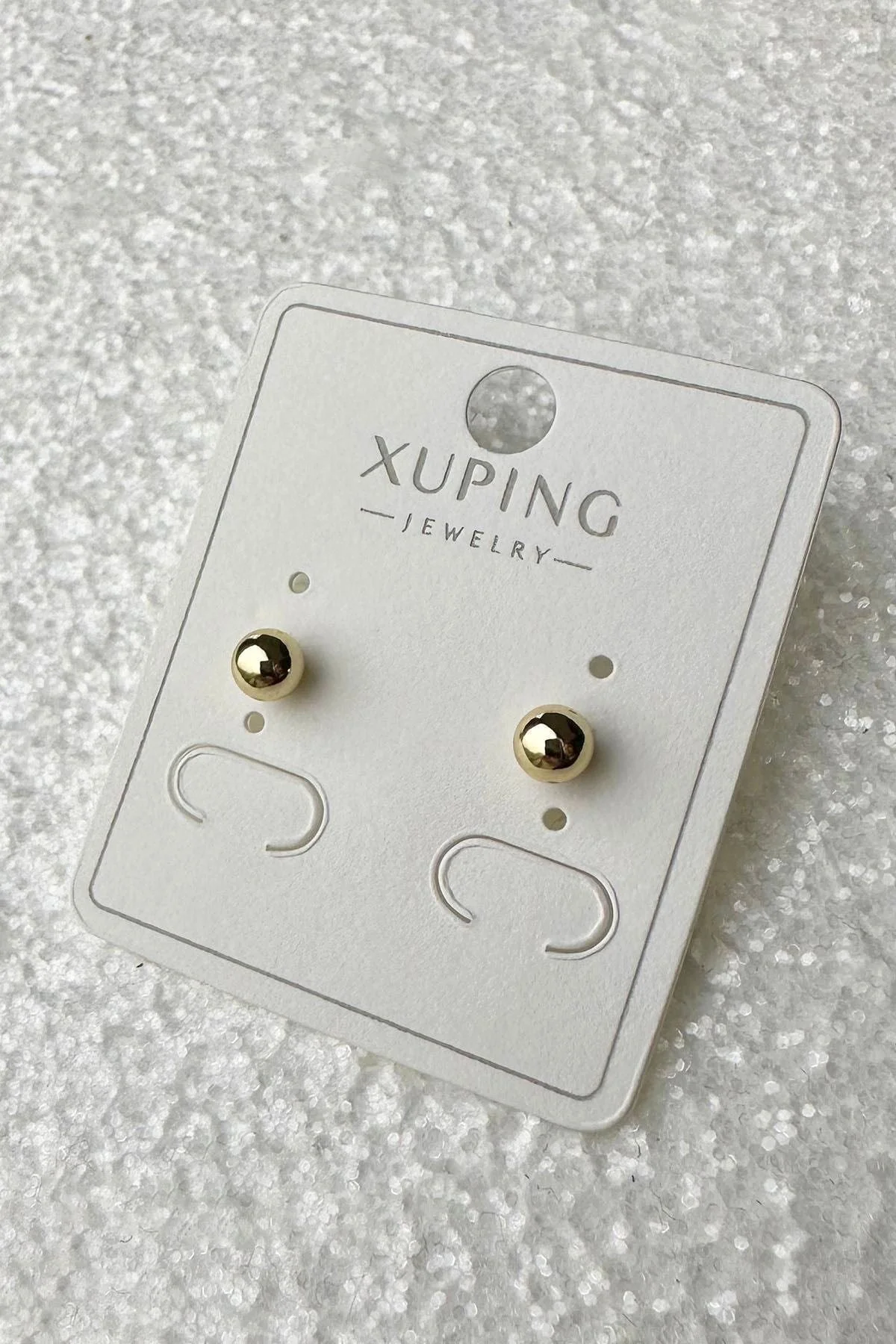 Altın Renk Xuping Top Küpe (Çift)