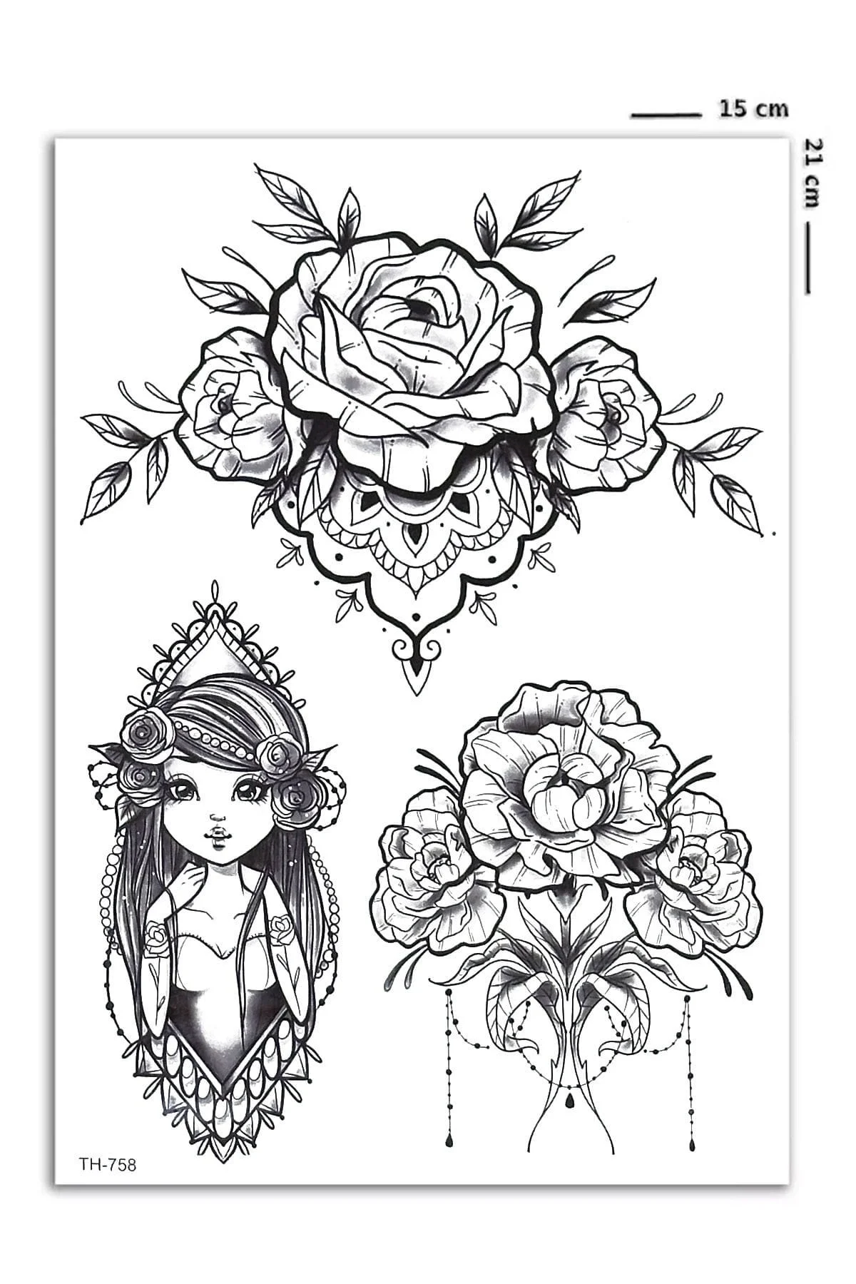 Çiçek Geçici Dövme Tattoo