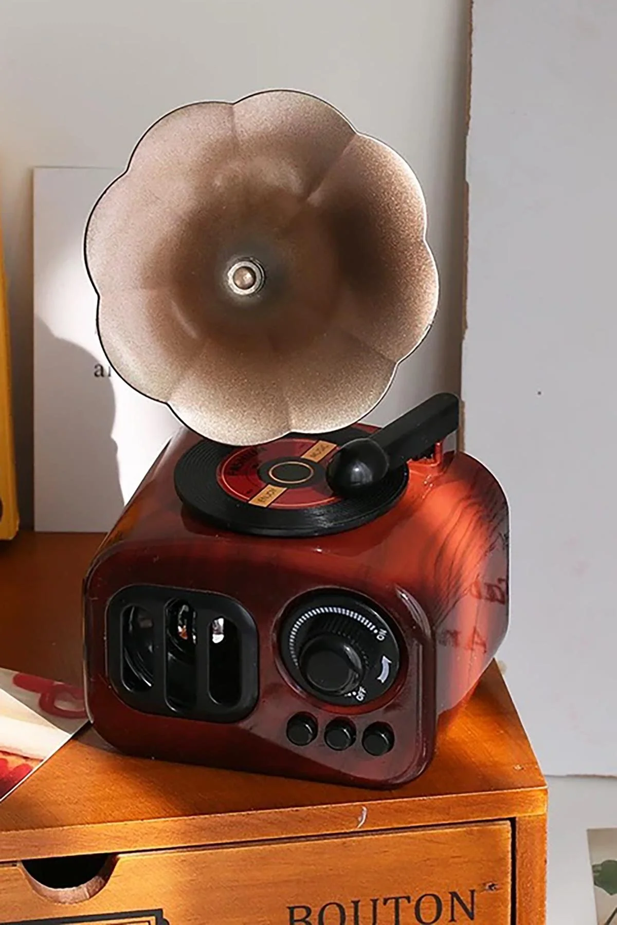 Dekoratif Gramafon Müzik Kutusu