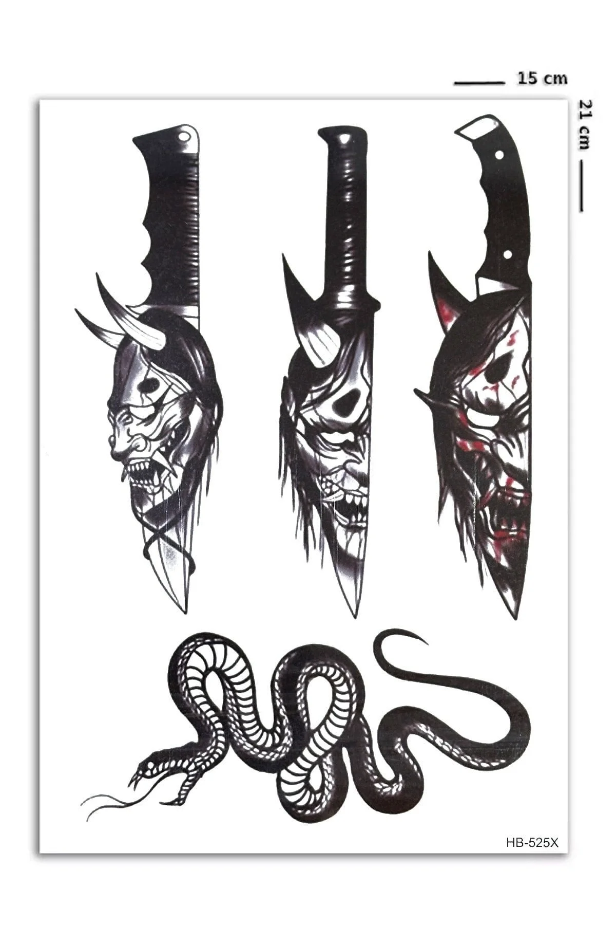 Devil Bıçak Geçici Dövme Tattoo