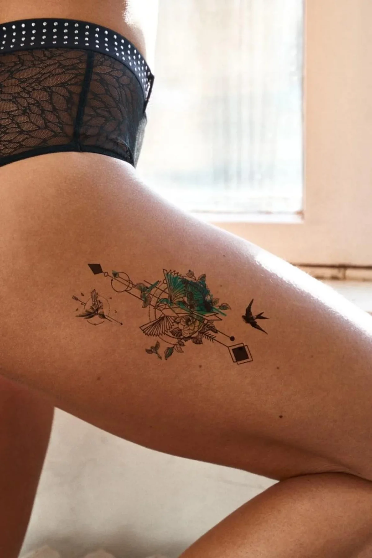 Geçici Kuş Figürlü Dövme Tattoo