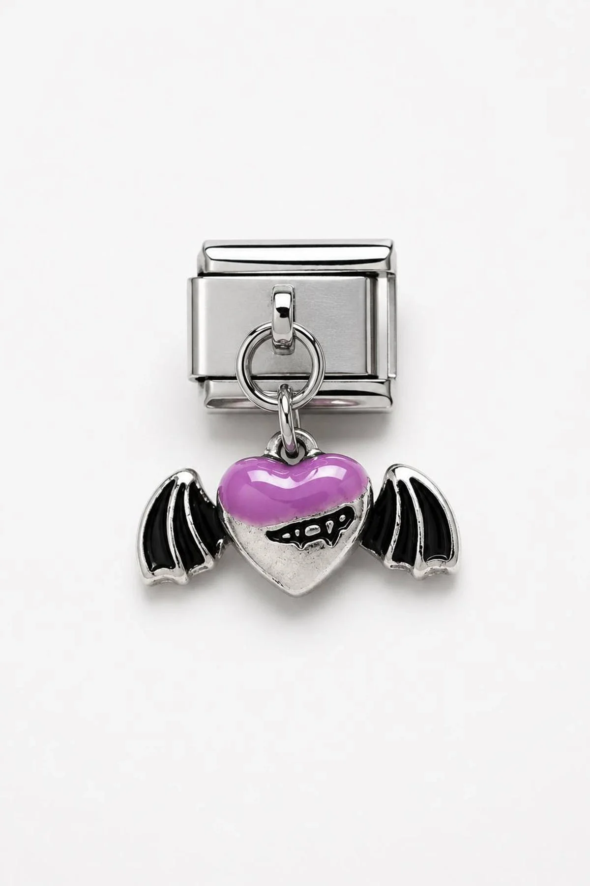Gümüş Renk Kalp Figürlü Çelik Nomination Charm (Tek)