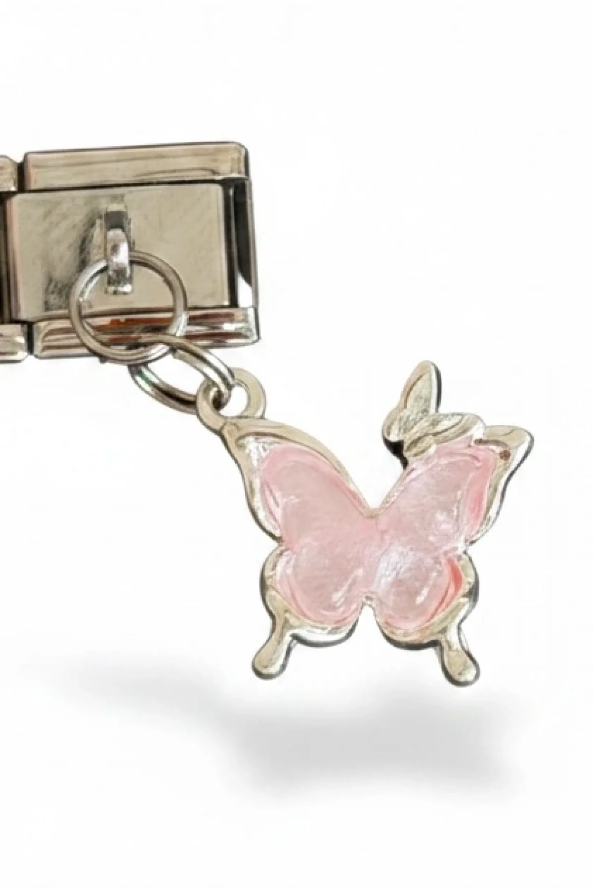 Gümüş Renk Kelebek Figürlü Çelik Nomination Charm (Tek)