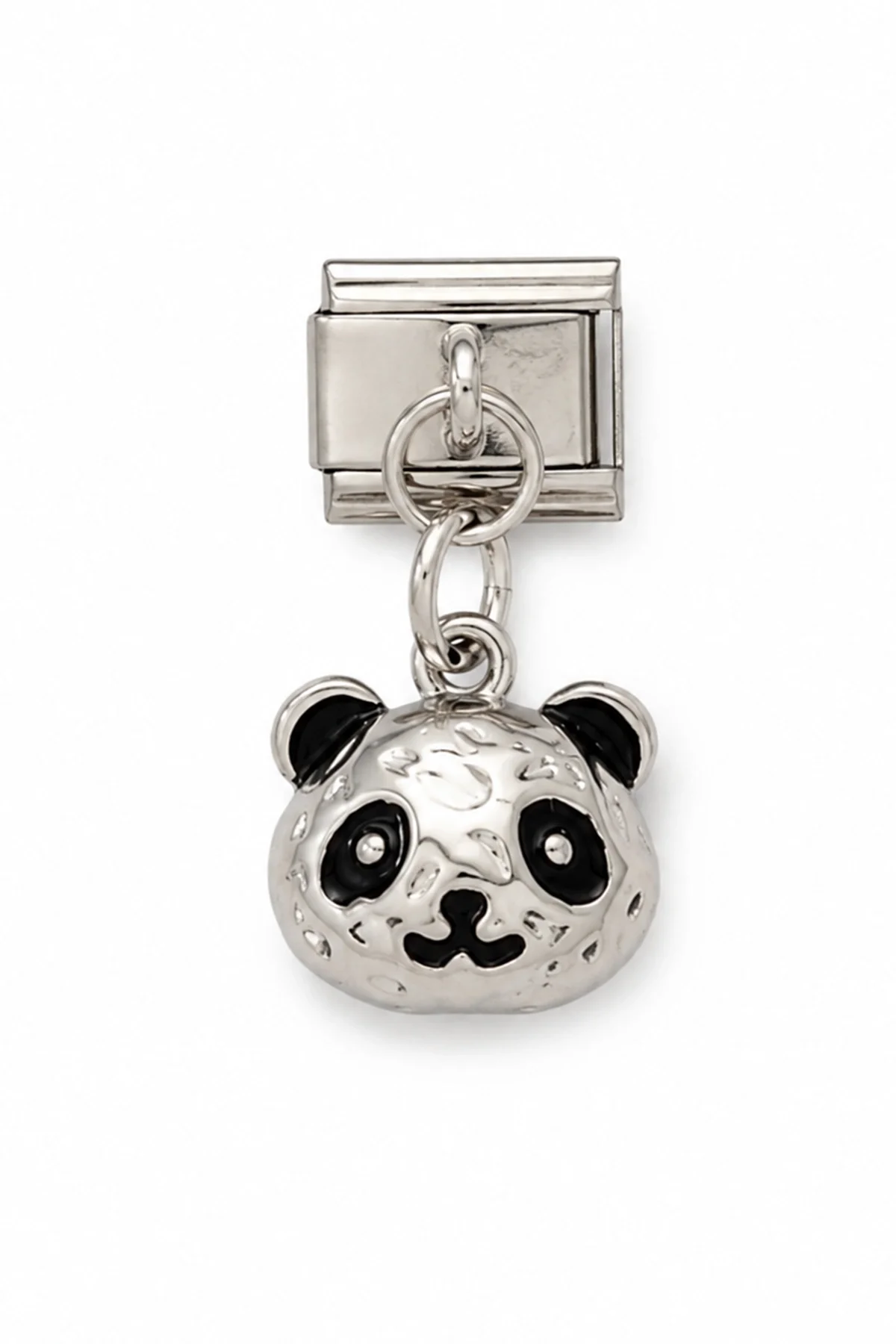 Gümüş Renk Panda Figürlü  Çelik Nomination Charm (Tek)