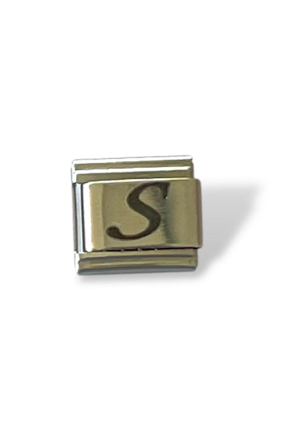 Gümüş Renk S Harf Çelik Nomination Charm (Tek)