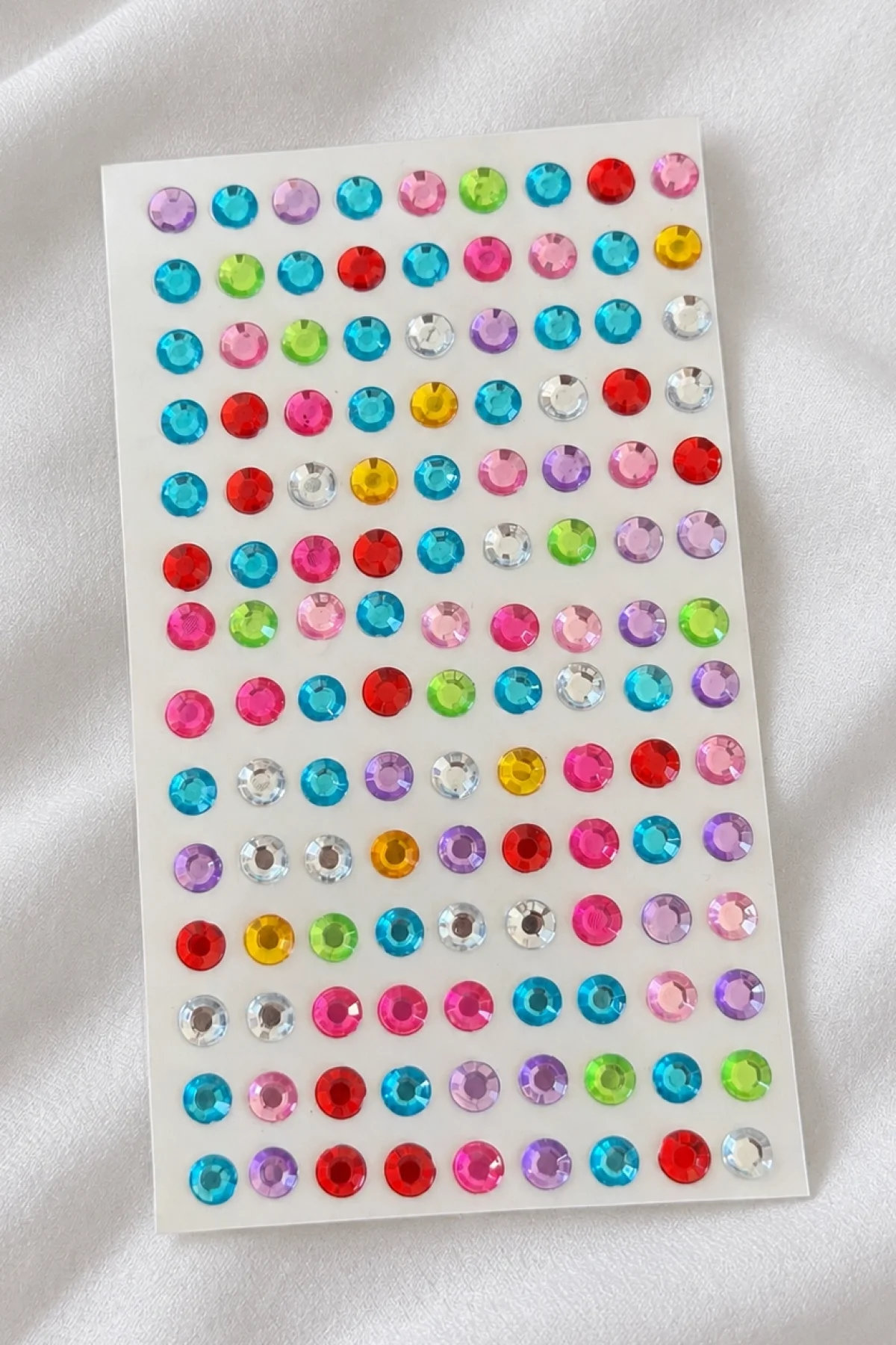 Karışık Renk Daire Figürlü Yapışkanlı Taş Sticker