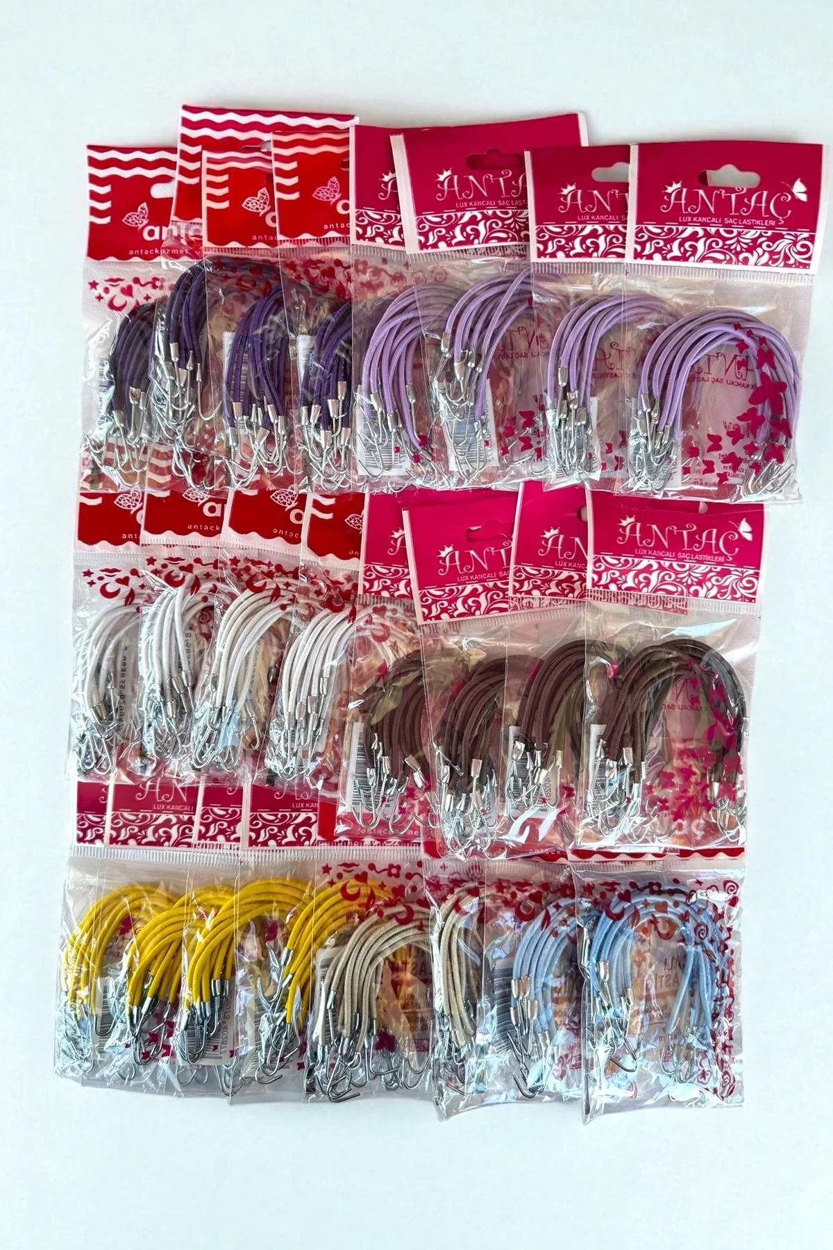 Karışık Renk Kancalı Lastik Toka Set