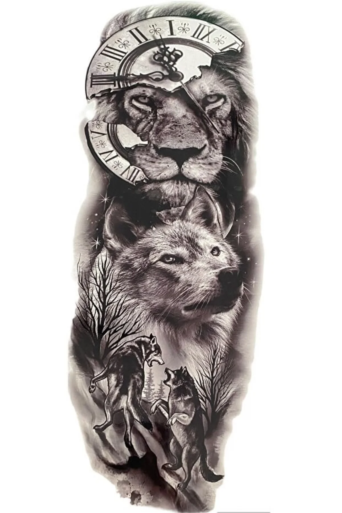 Kurt Saat Dövme Geçici Tattoo