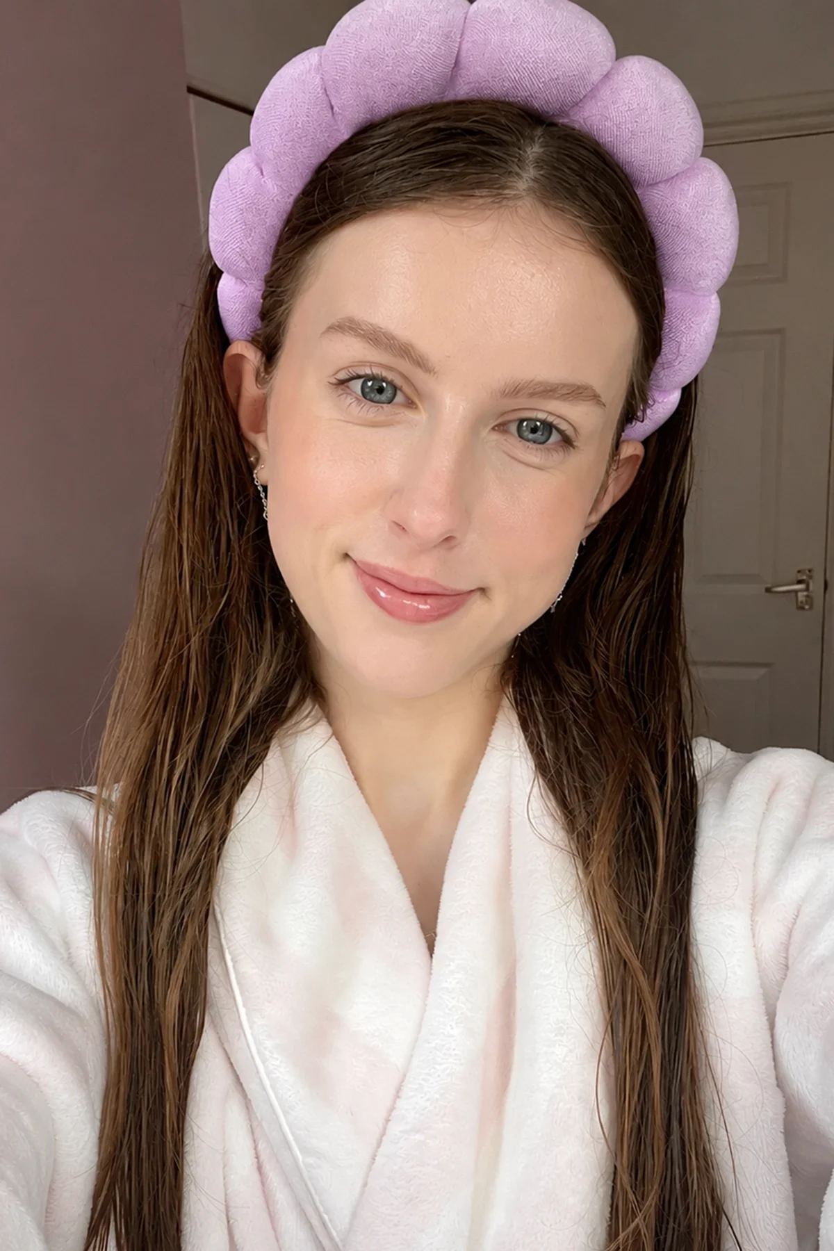 Mor Renk Spa Havlu Taç