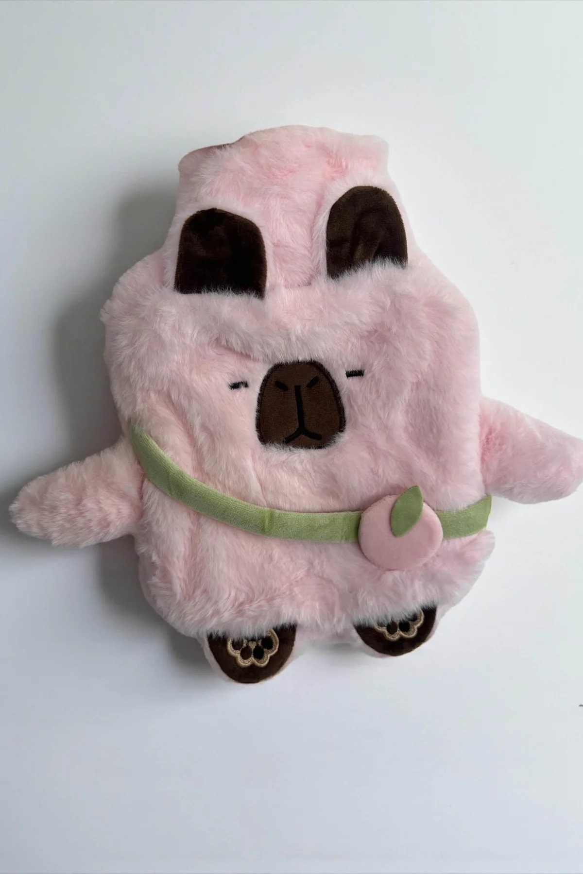 Pembe Renk Kapibara Figürlü Peluş Sıcak Su Torbası