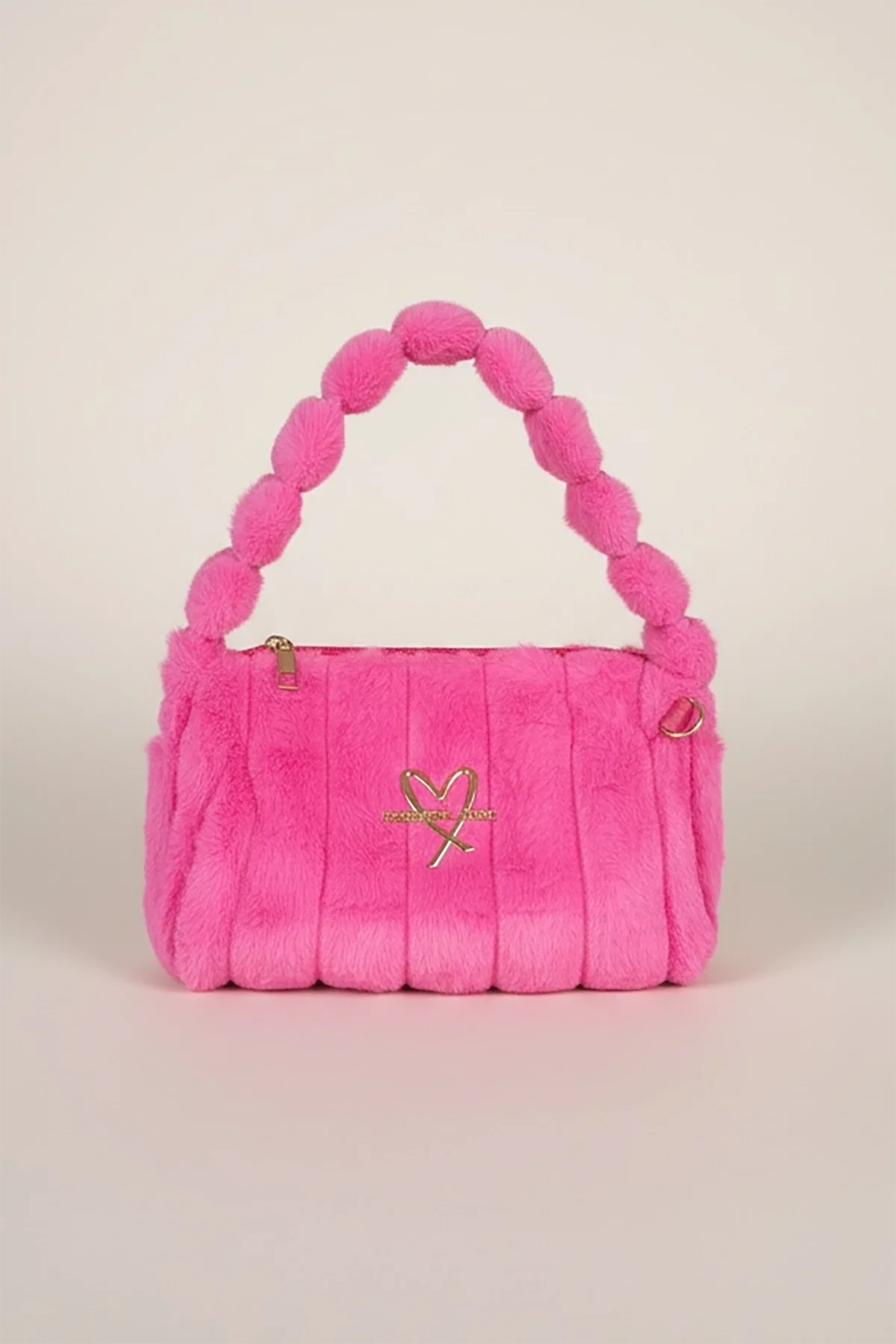 Pembe Renk Peluş Makyaj Çantası