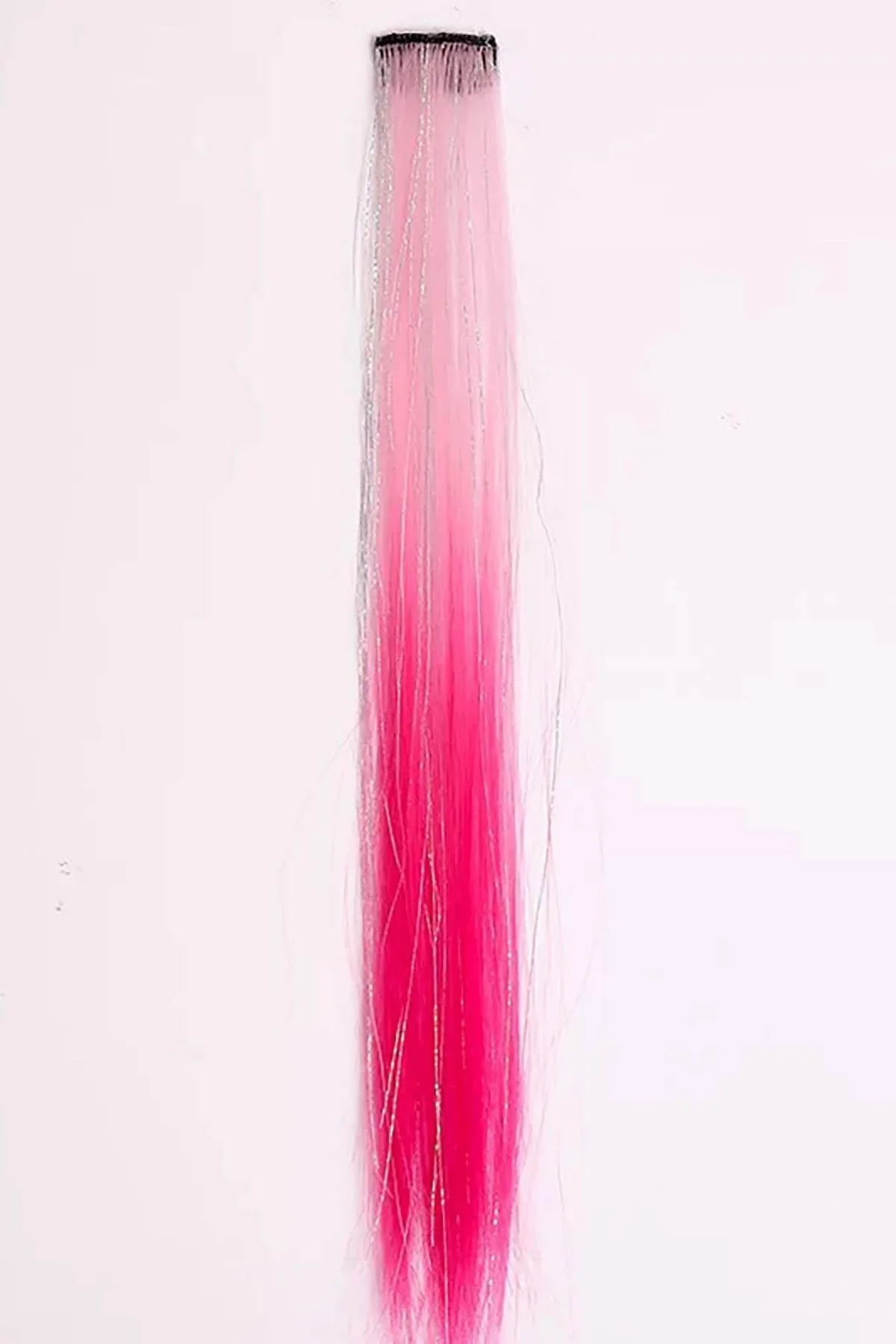 Pembe Renk Simli Yan Postiş (50cm)