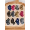 12li Karışık Renk Çiçek Figürlü Toka Set
