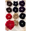 12li Karışık Renk Kadife Simit Toka Set