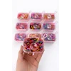 12li Karışık Renk Lastik Toka Set