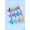 12li Karışık Renk Mandal Toka Set