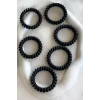 6lı Siyah Renk Helezon Lastik Toka