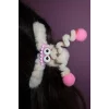 Krem Renk Canavar Figürlü Peluş Mandal Toka